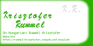 krisztofer rummel business card